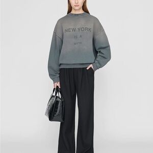 Anine Bing Gray Crewneck Sweater
